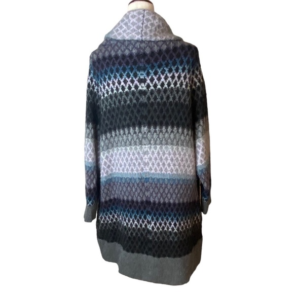 Rachel Roy mohair blend multicolor long open chunky cardigan kimono swea… - Picture 9 of 10